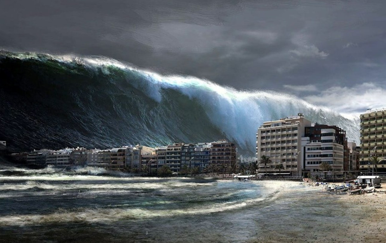 Imagem de Tsunami criada por IA