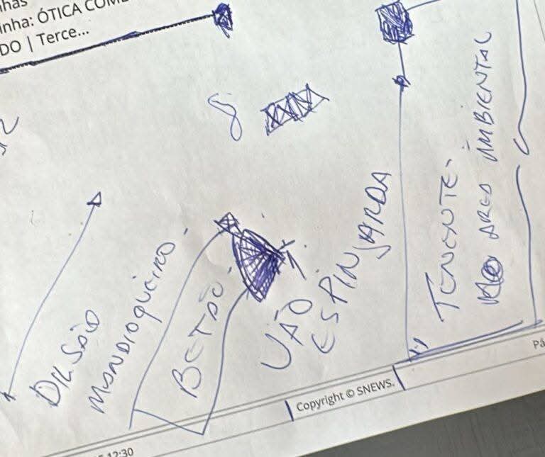 Suspeito entrega mapa com localização de corpos em Icaraíma