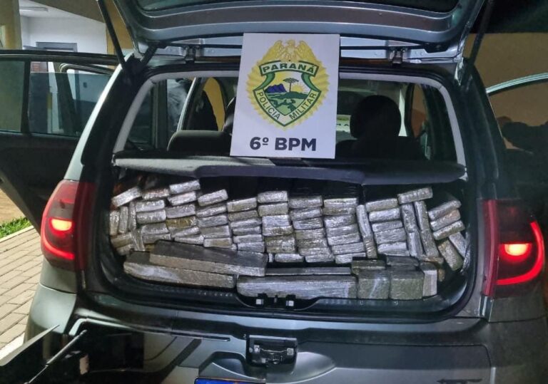 Polícia Militar e Federal apreendem maconha e recuperam veículo