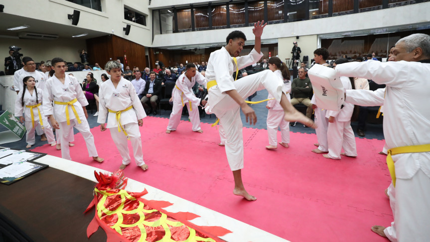 Homenagem aos Jogos Abertos de Combate no Paraná