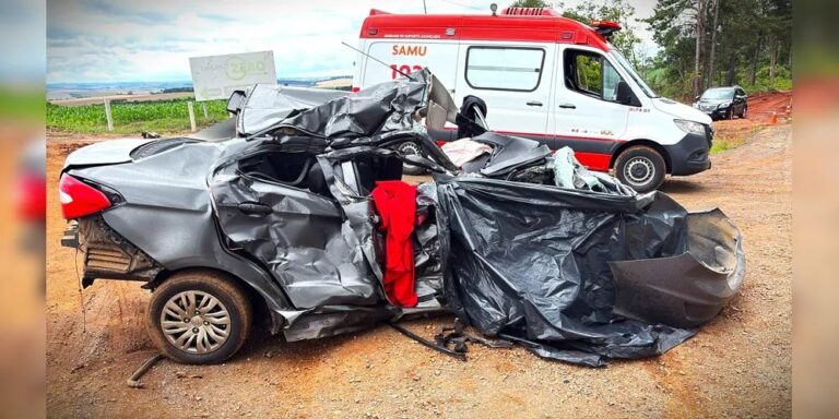 Motorista perde a vida em colisão fatal entre carro e caminhão na PR-151