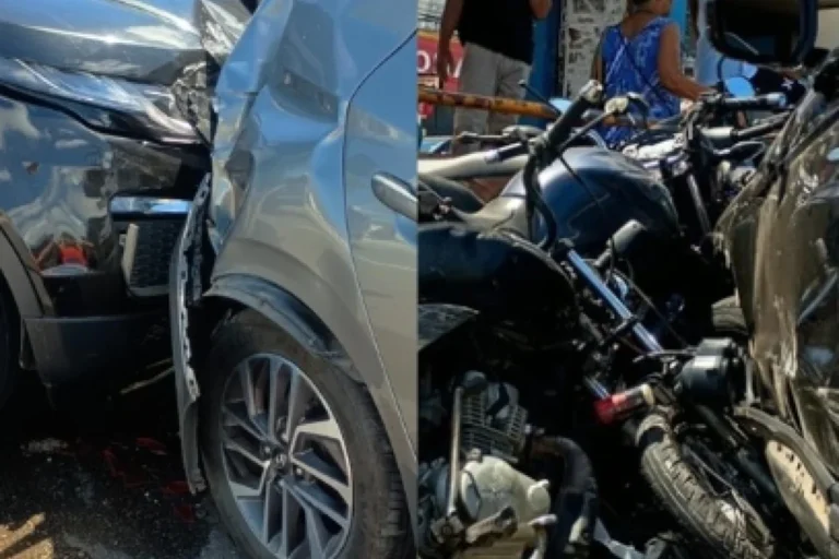 Flanelinha sem habilitação causa acidente com 11 veículos em Aracaju