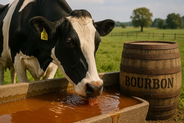 Vacas do Kentucky recebem dieta inovadora com xarope de bourbon