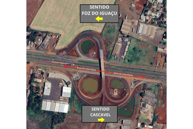 Interdição parcial da BR-277 em Foz do Iguaçu começa na quinta-feira