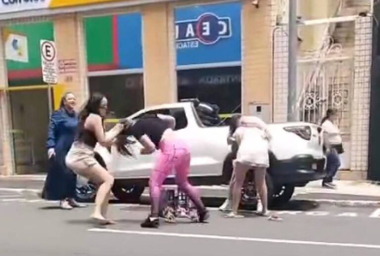 Briga generalizada entre mulheres em Ponta Grossa é registrada em vídeo