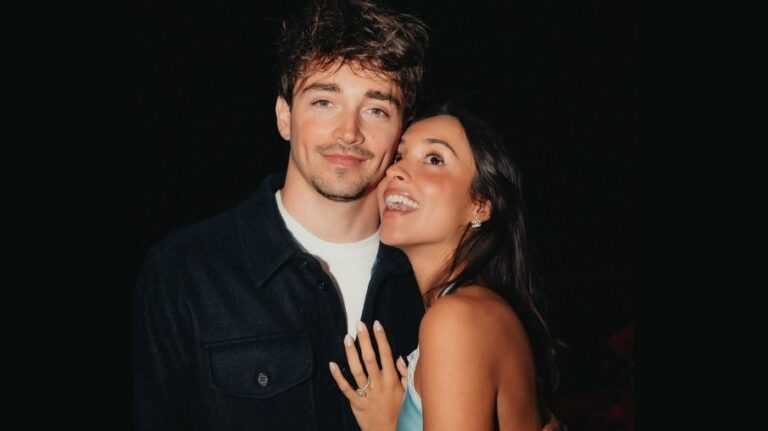 Hamilton faz piada sobre o noivado de Leclerc