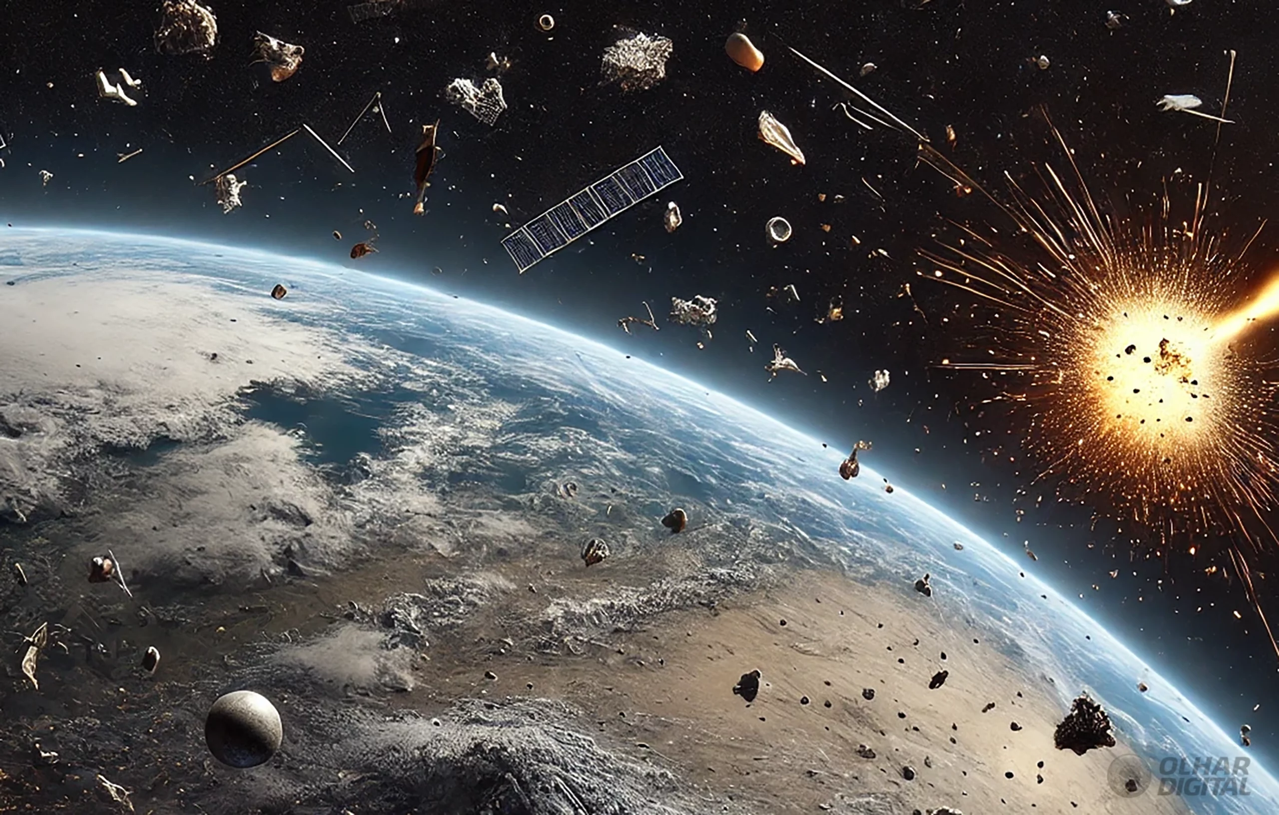 Impacto do lixo espacial nas missões futuras