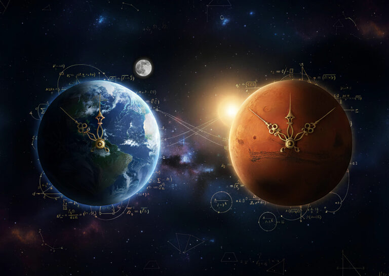 A diferença na passagem do tempo entre Marte e a Terra
