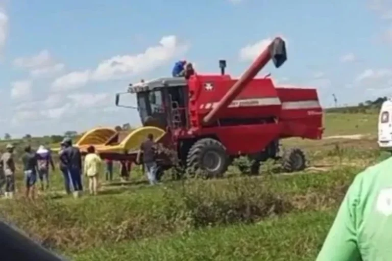 Trabalhador morre após acidente com colheitadeira