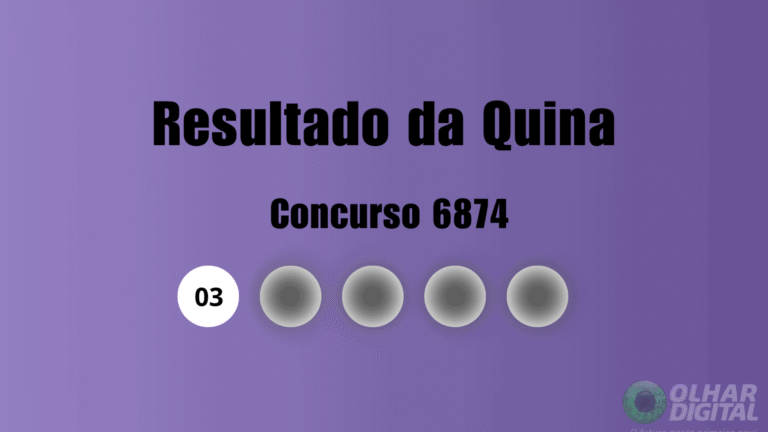 Resultado da Quina 6874: números sorteados e ganhadores