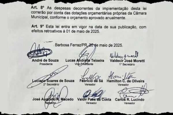 Vereadores de Barbosa Ferraz criam vale marmita