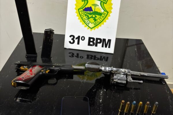 Patrulha Rural apreende duas armas de fogo durante abordagem na BR-369, em Corbélia
