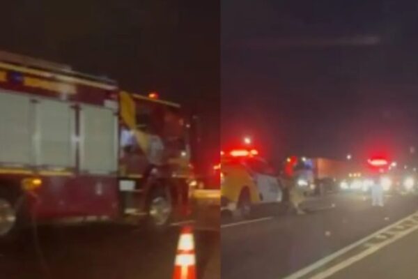 Mãe e filho ficam feridos após acidente na PR-444 em Arapongas
