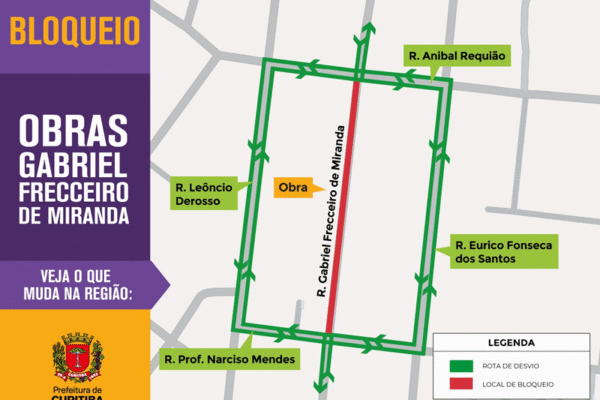 Trânsito muda no Xaxim a partir de segunda-feira para avanço das obras do Novo Inter 2