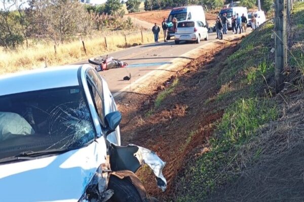 Motociclista morre em grave acidente na PR-364, em Laranjal