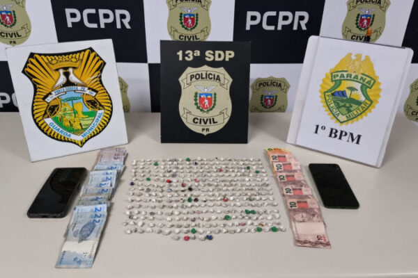 PCPR, PMPR e GCM prendem homem e apreendem 320 pedras de crack em Ponta Grossa