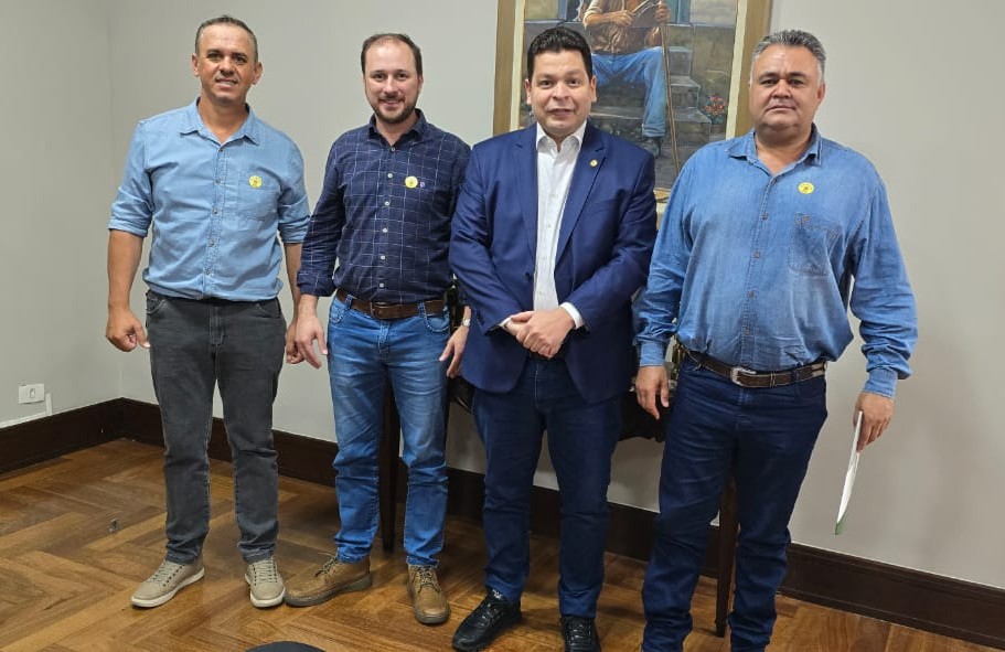 Juivinha Viola, presidente da Câmara (primeiro à esquerda) também participou do encontro (Foto: Ascom/GB)