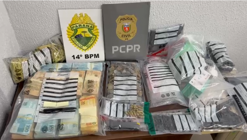 PCPR prende quatro pessoas e apreende arma e R$ 145 mil em Foz do Iguaçu