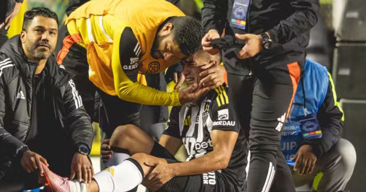 Lesão grave de Cuello em jogo da Sul-Americana