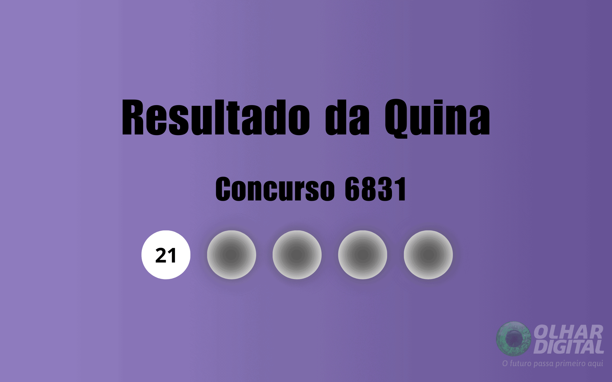 Quina concurso 6831: veja os números sorteados e prêmios