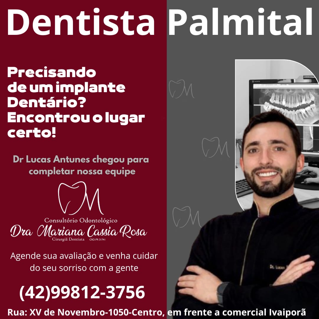 Sorria com Confiança: Consultório Dra. Mariana Cassia Rosa Amplia Serviços com Implantes Dentários e Dr. Lucas Antunes