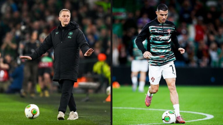Expulsão histórica de CR7 gera ironias do técnico da Irlanda