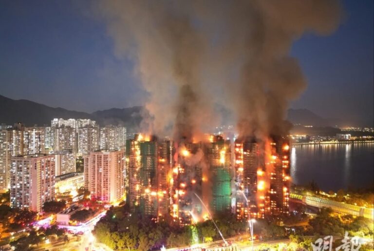 Número de mortos em incêndio em Hong Kong chega a 159