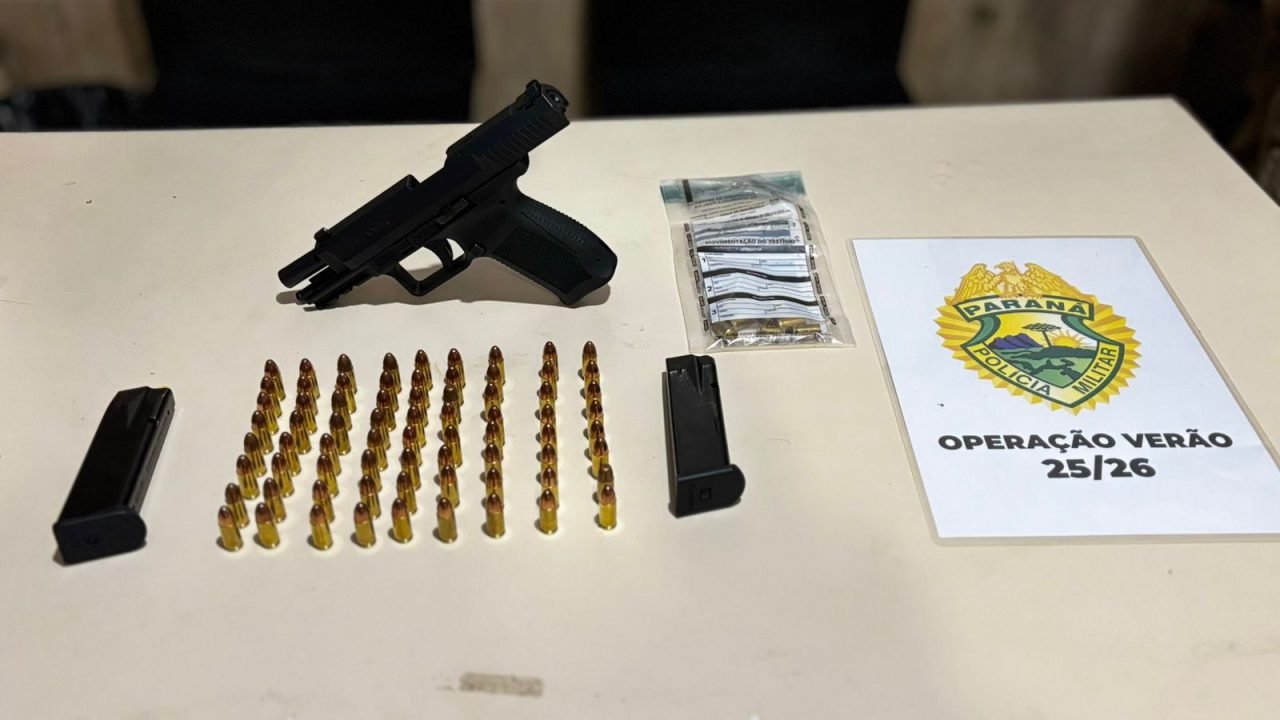 PMPR identifica envolvidos e apreende arma de fogo após disparos em via pública em Pontal do