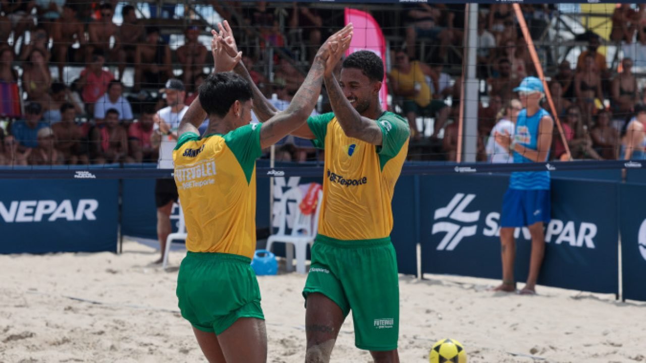Brasileiros vencem argentinos em desafio internacional de Futevôlei no Verão Maior Paraná