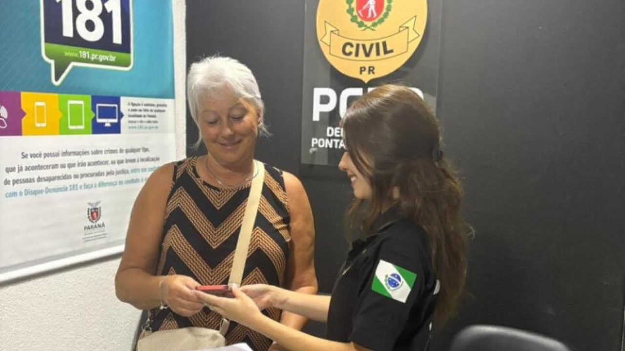 PCPR restitui ao real proprietário aparelho celular perdido em Pontal do Paraná