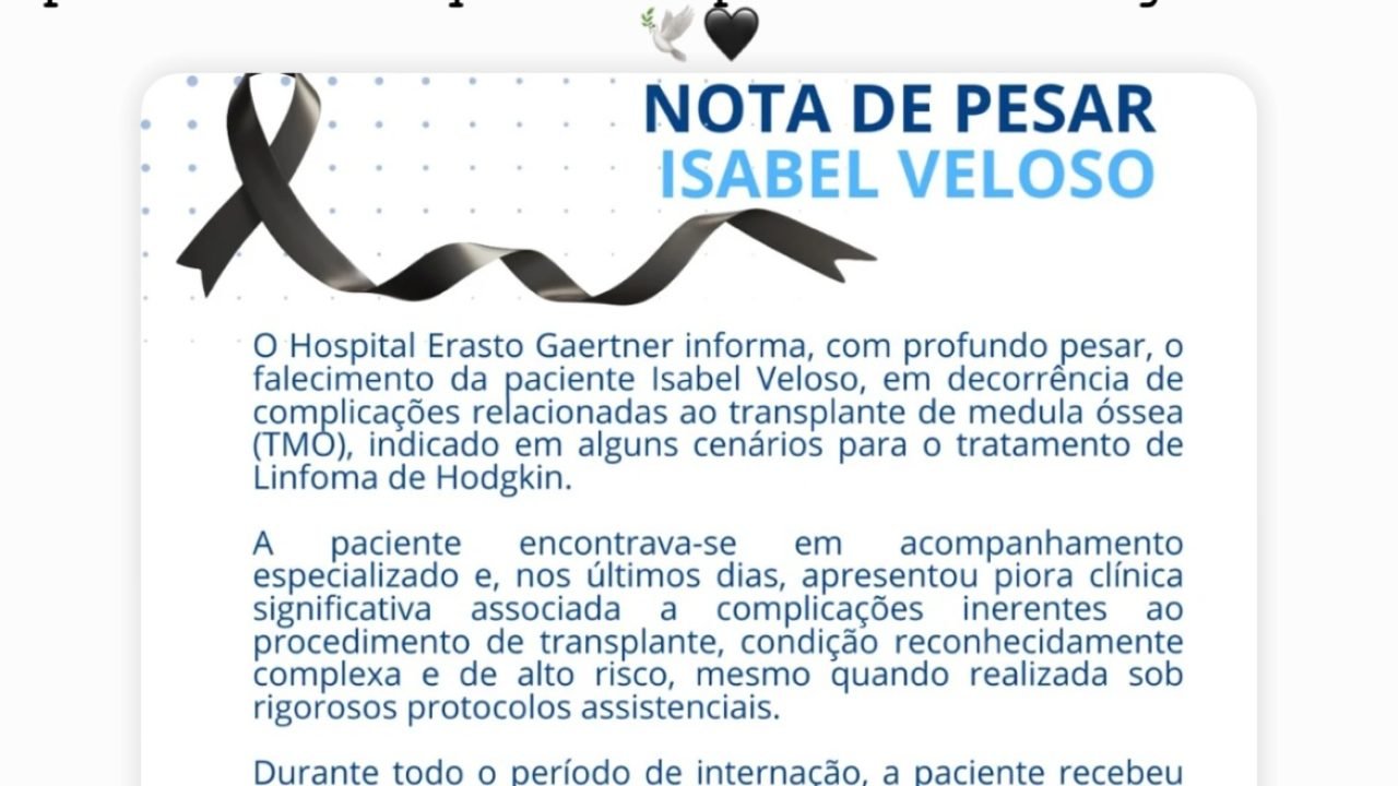 Irmã de Isabel Veloso rebate o pai sobre negligência hospitalar