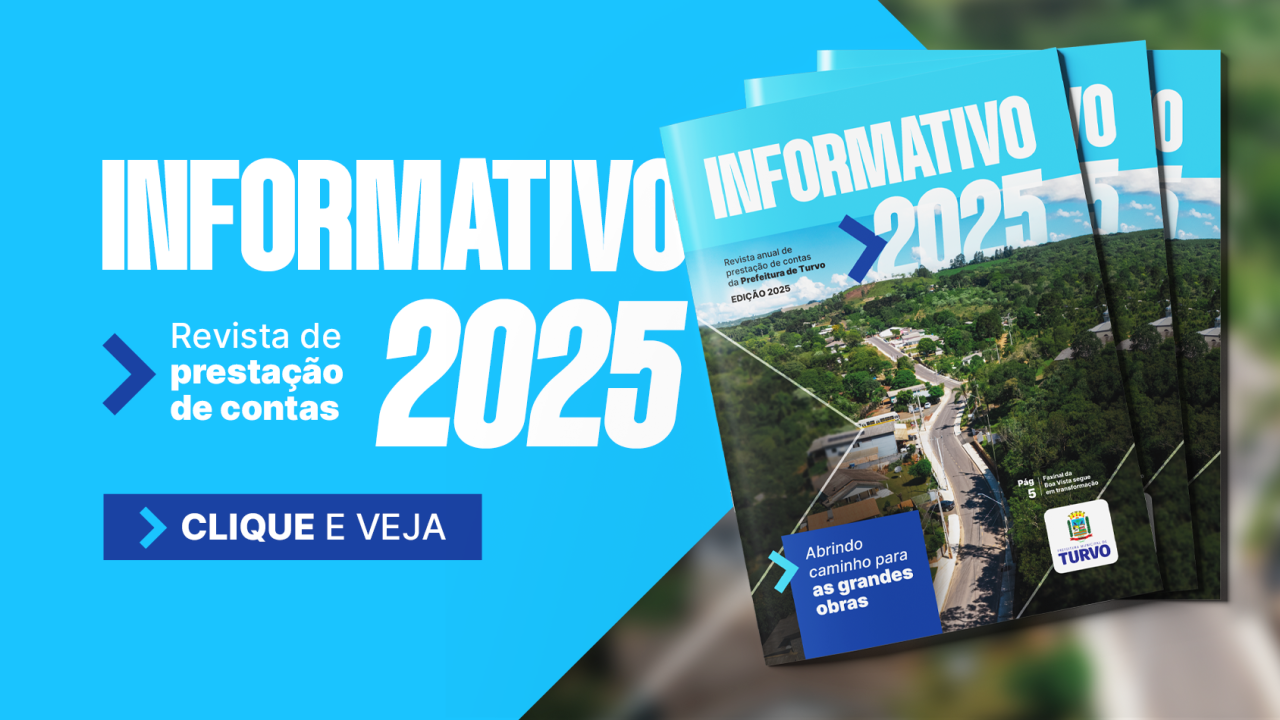 Prefeitura de Turvo lança o Informativo 2025, revista anual de prestação de contas