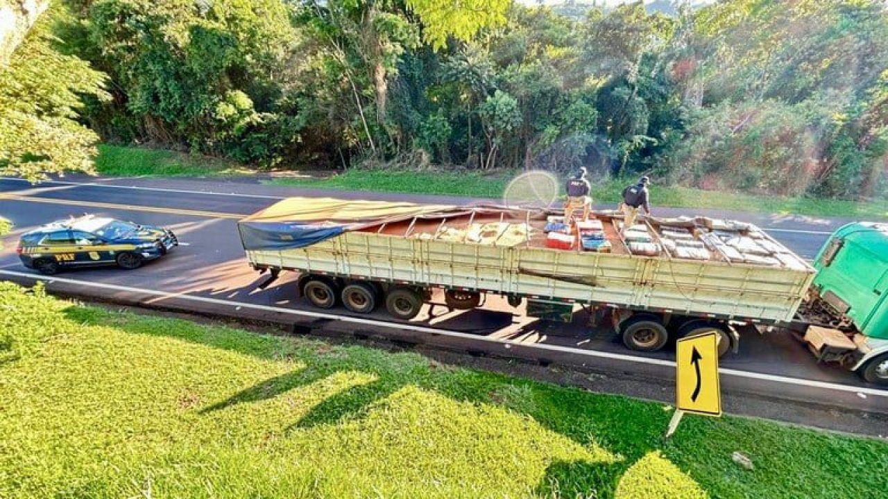 PRF apreende mais de 1 tonelada de maconha em Operação na BR-277, em Laranjeiras do Sul