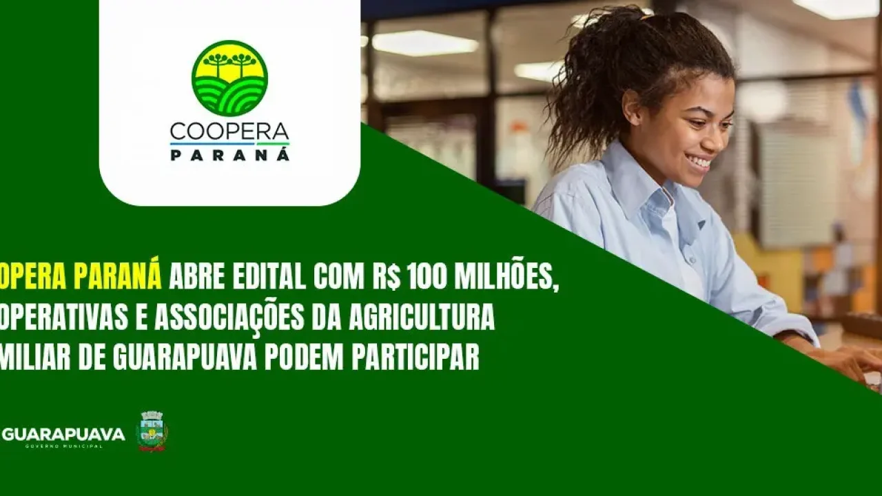 Coopera Paraná disponibiliza R$ 2,2 milhões para cada cooperativa e associação da agricultura