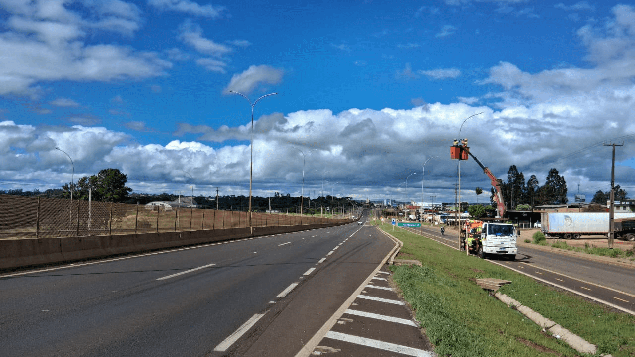 EPR Iguaçu recupera sistema de iluminação em Guarapuava e mais 3 cidades