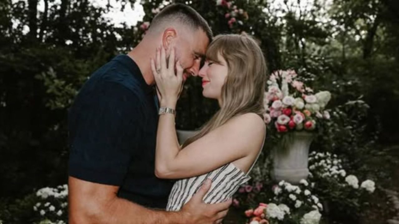 Cantora-Taylor-Swift-e-seu-noivo-o-jogador-de-futebol-americano-Travis-Kelce