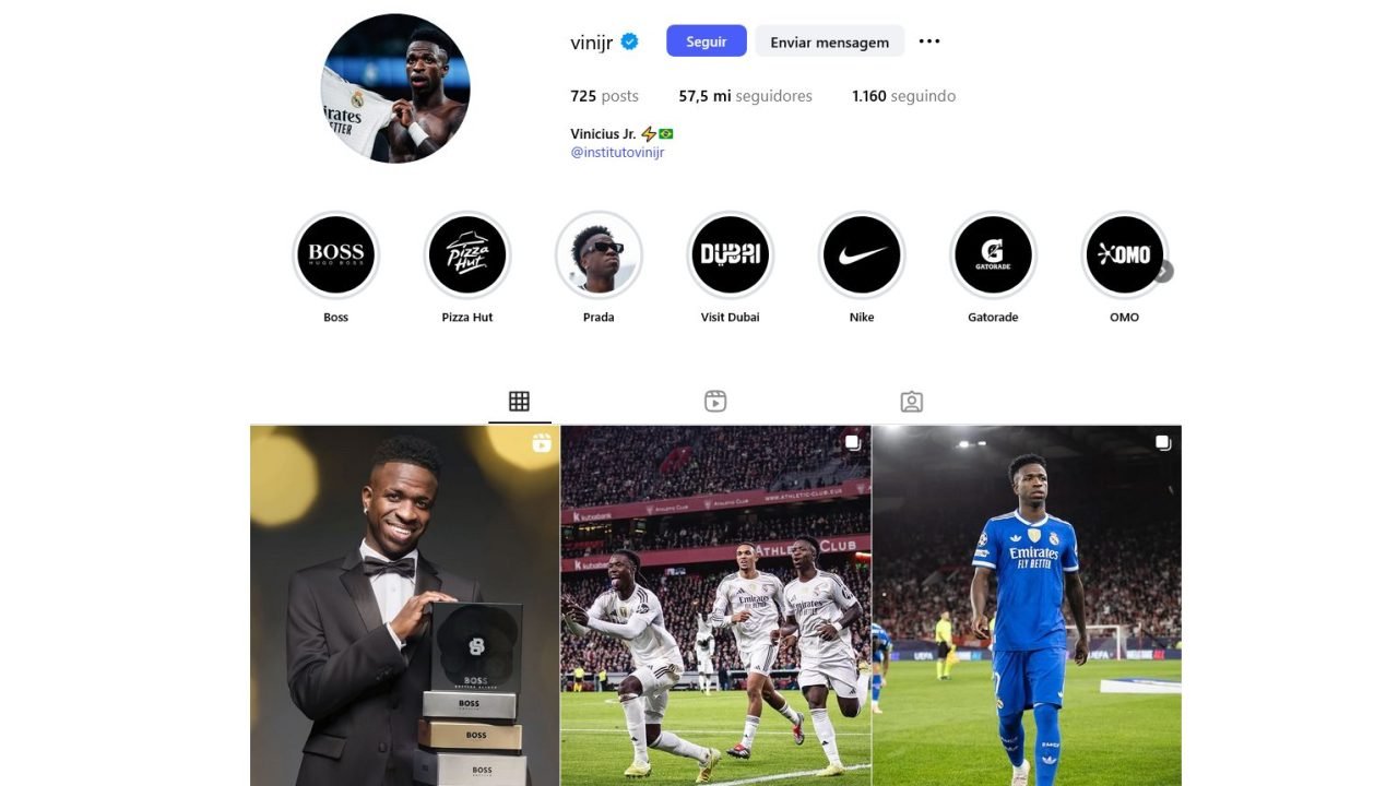 Vini Jr. atinge marca impressionante após assumir namoro com Virginia