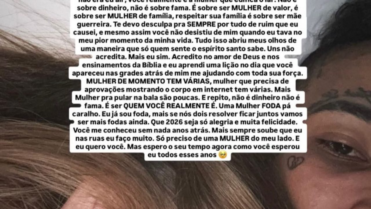 Gato Preto abre o jogo sobre casamento após reconciliação com Nicoly Rodrigues