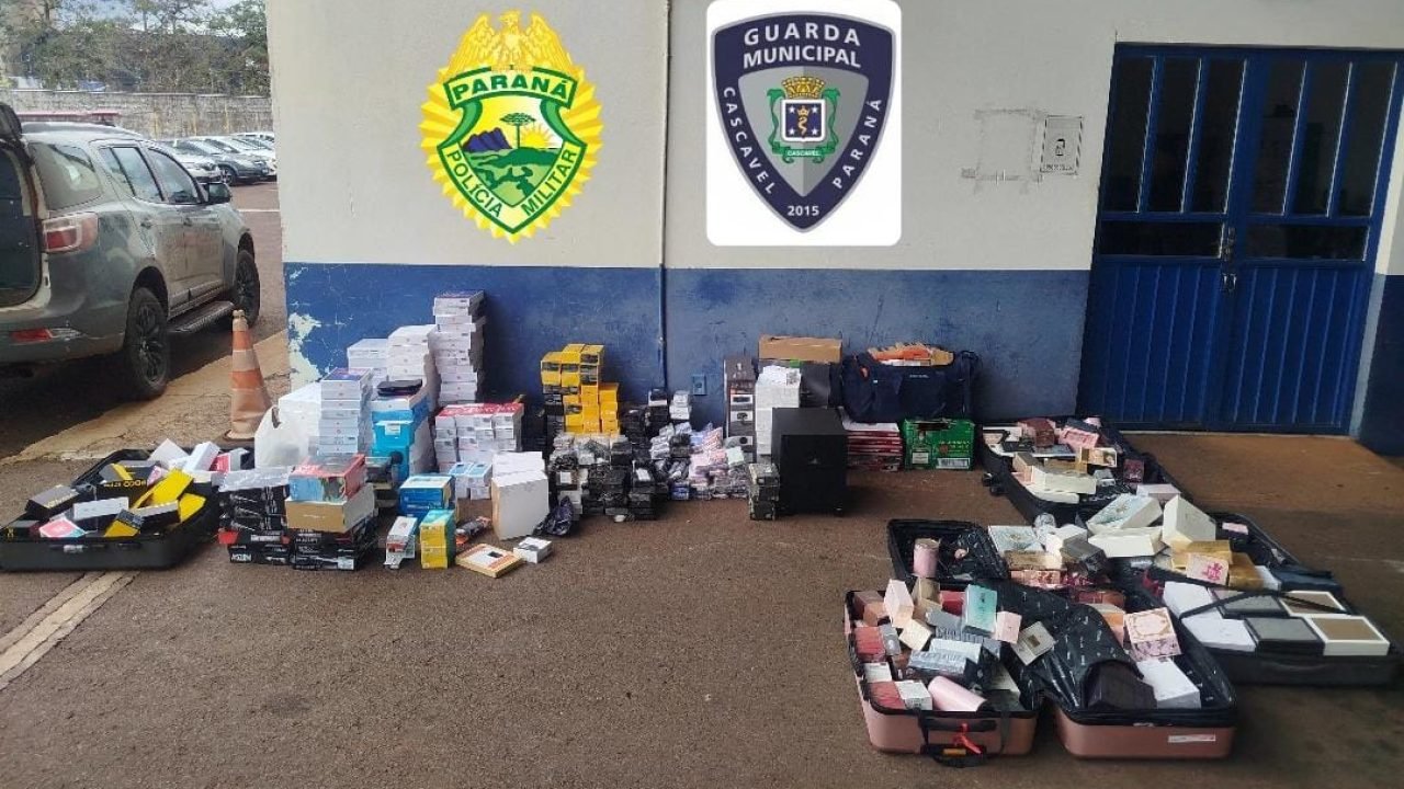 Ação conjunta apreende ônibus com eletrônicos e anabolizantes na BR-277