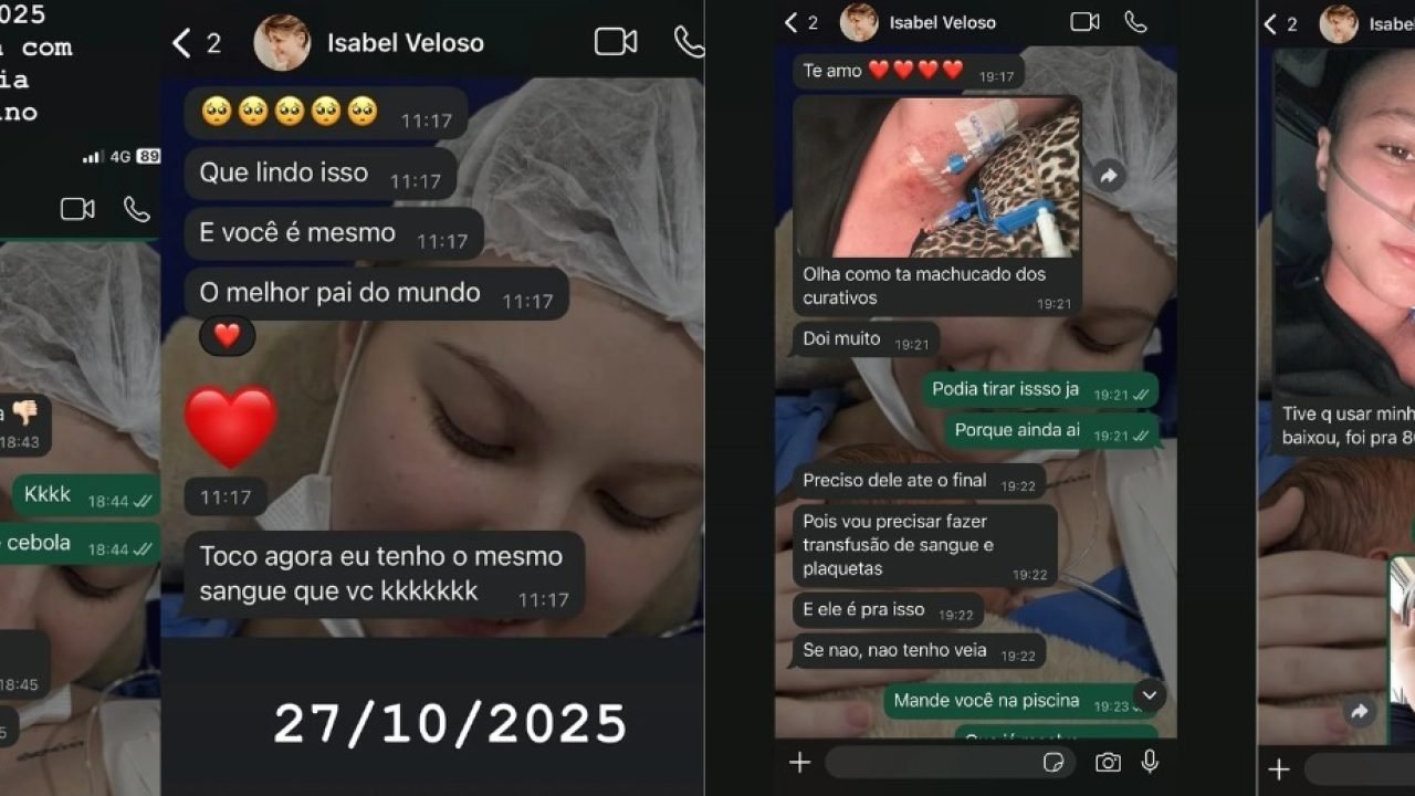 Pai de Isabel Veloso compartilha últimas conversas com a filha