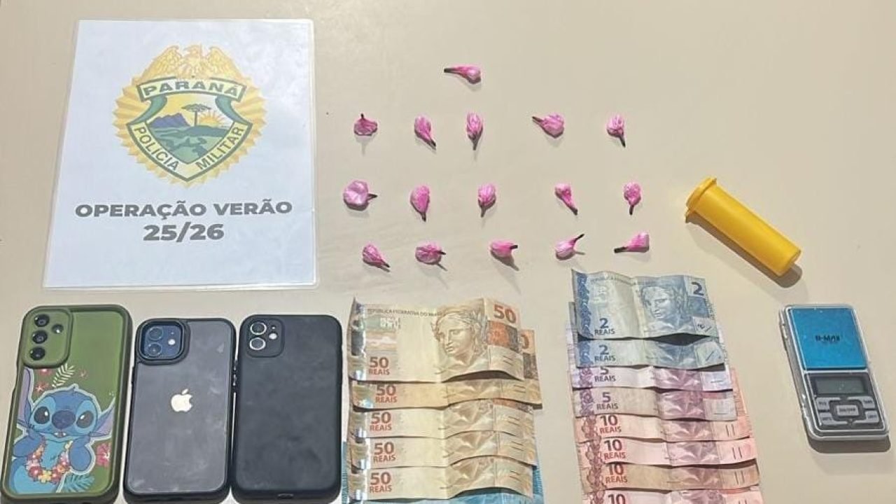 Ação da PMPR resulta em prisão por tráfico em Pontal do Paraná