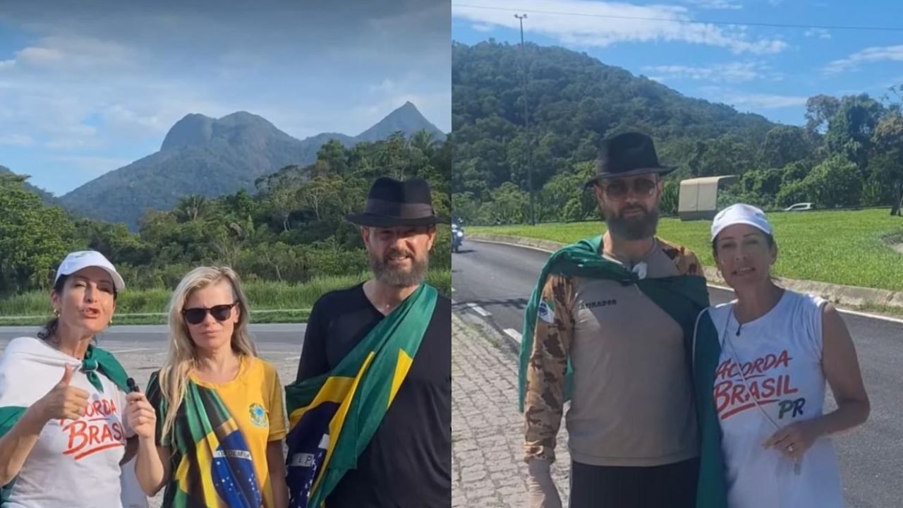 Além dos parlamentares, a caminhada Acorda Brasil Paraná conta com apoiadores de diversas cidades do estado (Foto: Reprodução/ Redes sociais)