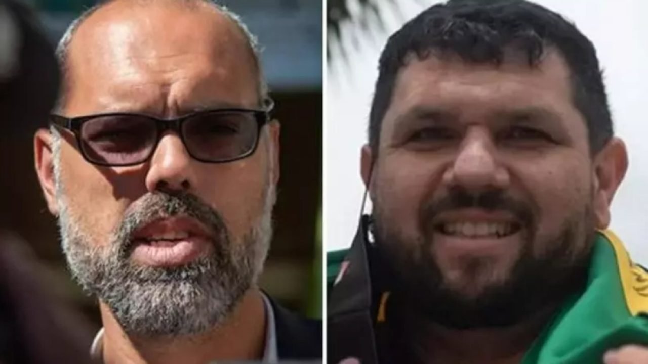 Allan dos Santos e Oswaldo Eustáquio moram atualmente no exterior (colagem)