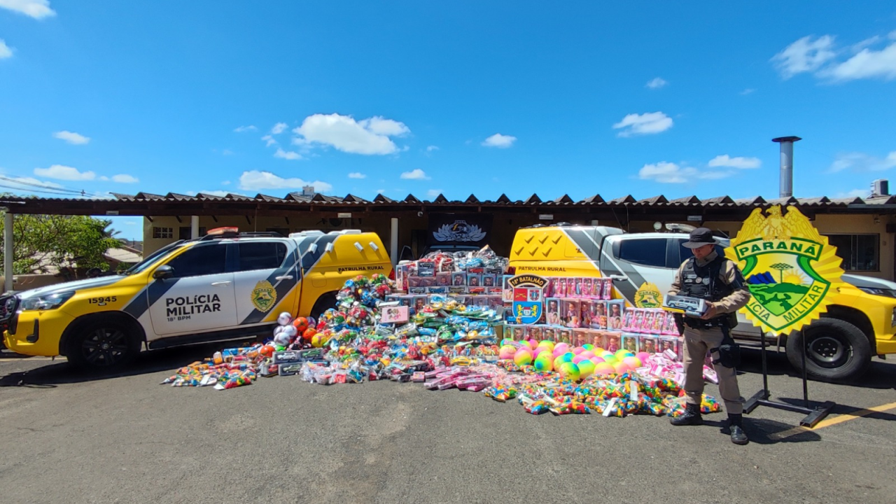 Patrulha Rural do 18º BPM leva presentes para 600 crianças em ação de Natal