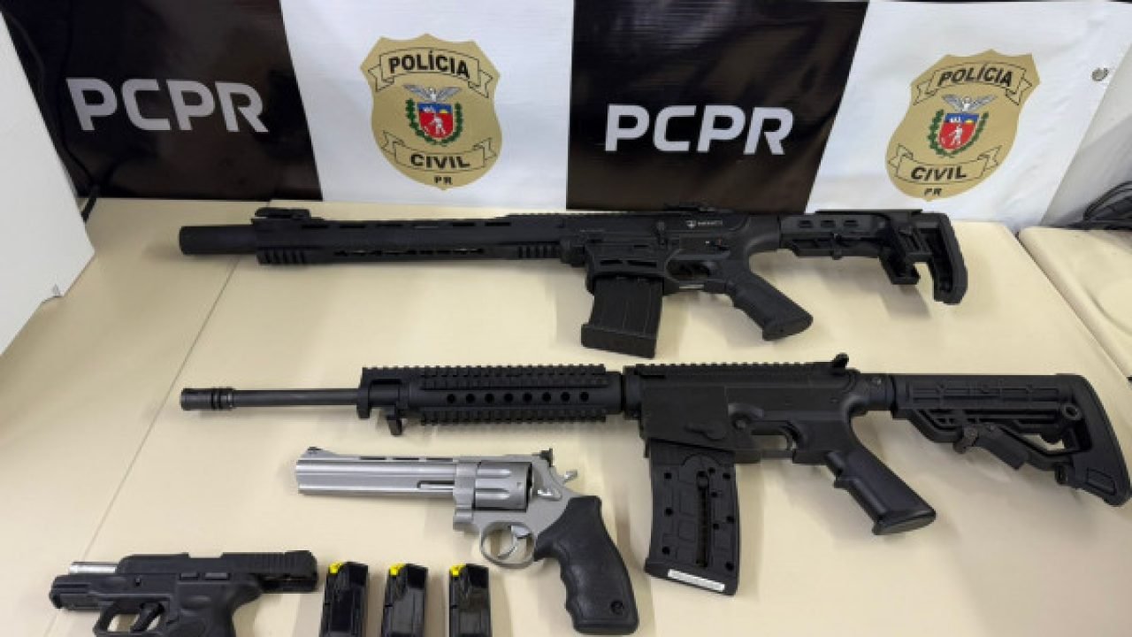 PCPR apreende fuzil com suspeito por crimes praticados contra a mulher em Castro
