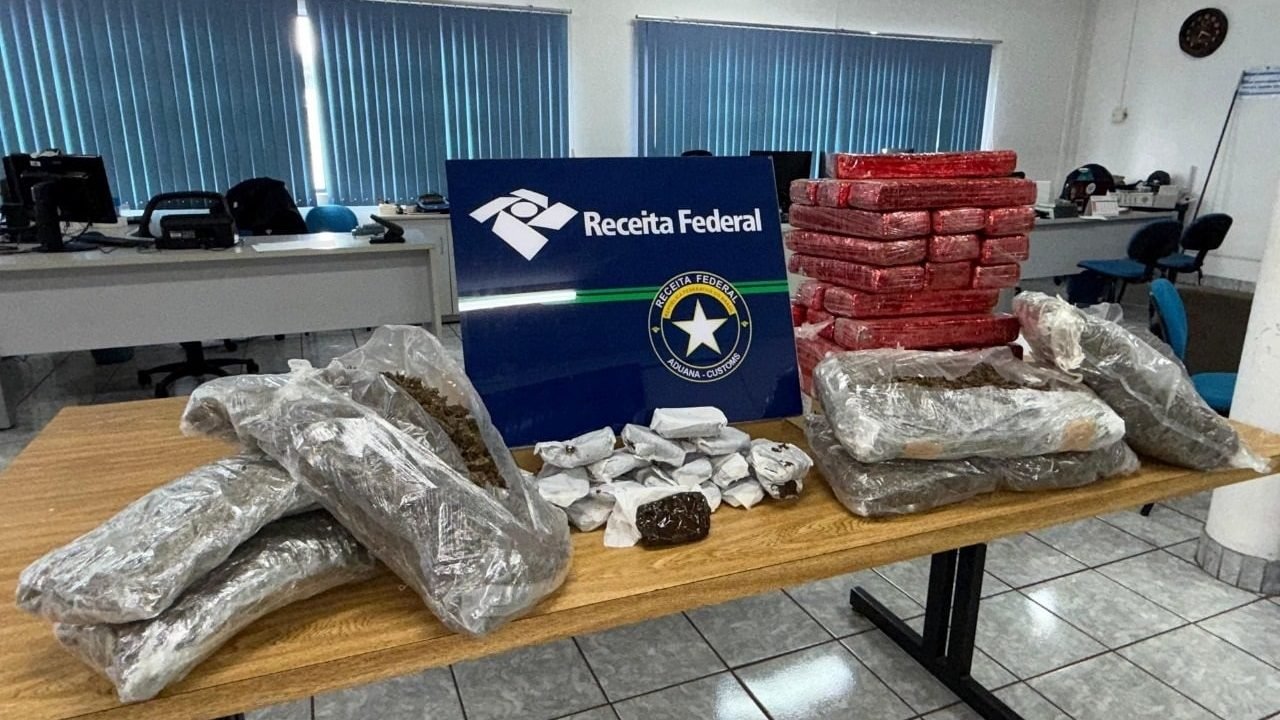 Receita Federal apreende quase 30 kg de drogas durante fiscalizações em transportadoras de