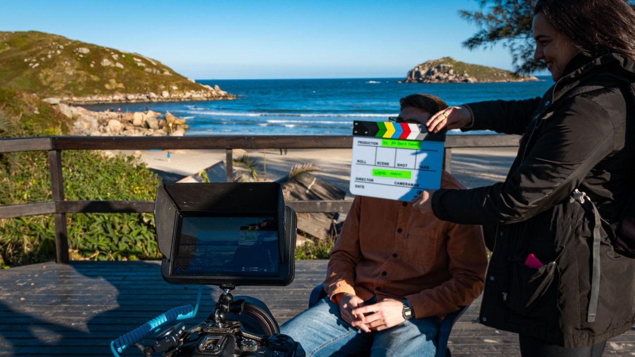 Bastidores do filme “É linda! Quero te proteger”. Foto: Divulgação.
