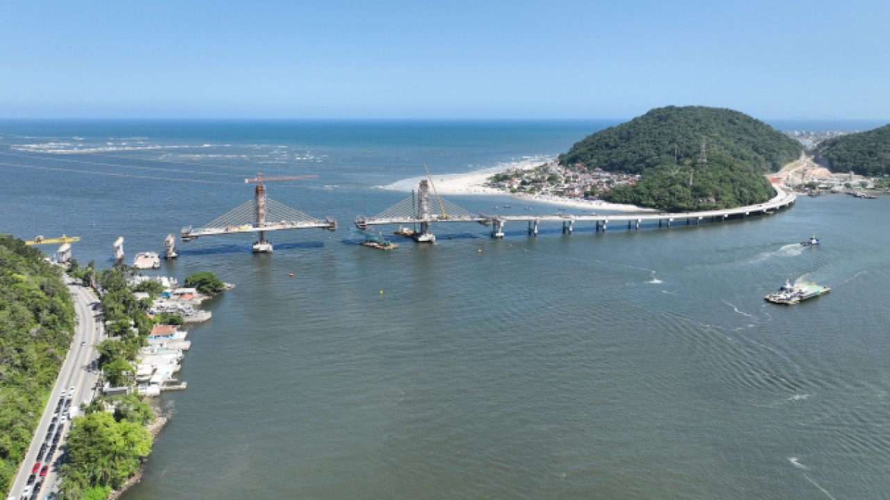Ponte de Guaratuba alcança 88% de execução com a conclusão de todas as estacas