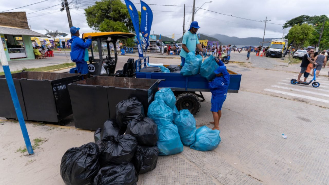Equipes de limpeza da Sanepar já retiraram mais de 6 toneladas de lixo por dia das praias