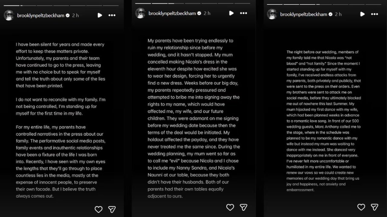 Filho de David e Victoria Beckham rompe com os pais e faz acusações públicas contra eles